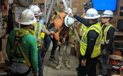 Core Safety instructors training with harness